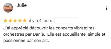 Témoignage de Julie provenant de Google Entreprise